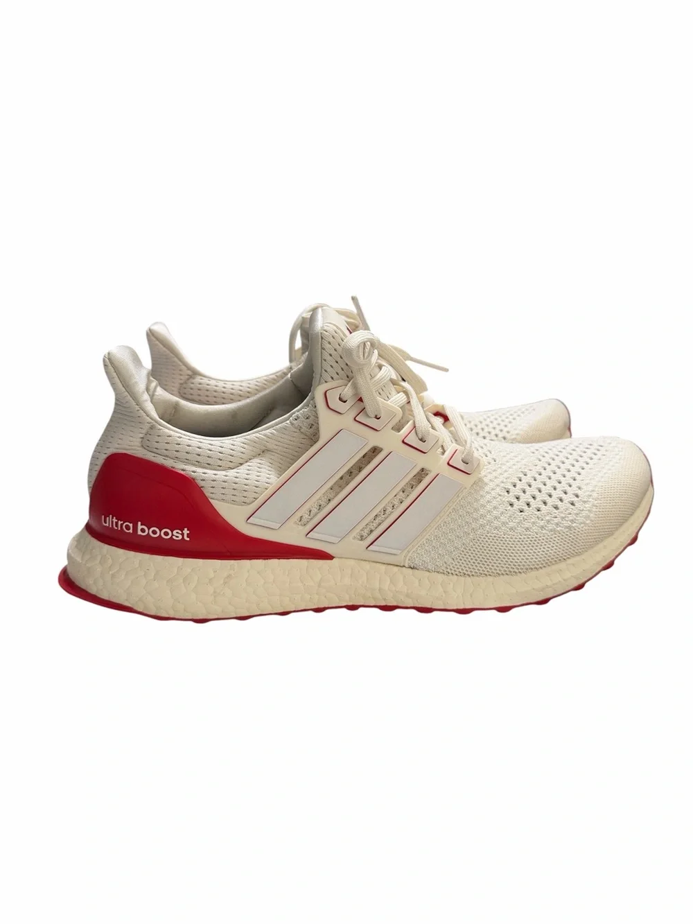 Adidas Ultra Boost 1.0 Sneakers Cream and Red Accents Size 12